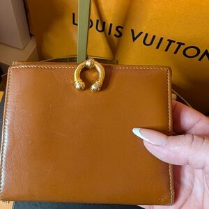 Gucci Brown Leather Wallet with Gold Accent